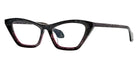 Theo® Mille+89 TH MILLE 89 033 53 - Black Lattice+Transparent Shocking Pink Eyeglasses