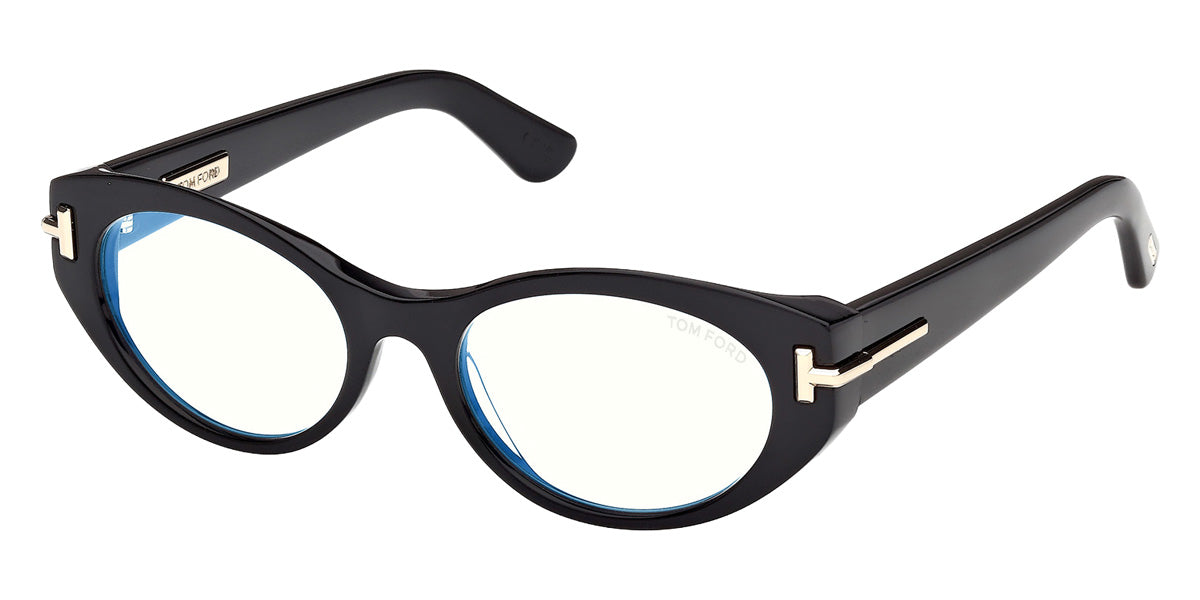 Tom Ford® TI5015-B Eyeglasses TI5015-B 001 53 - 001 - Shiny Black/Shiny Black