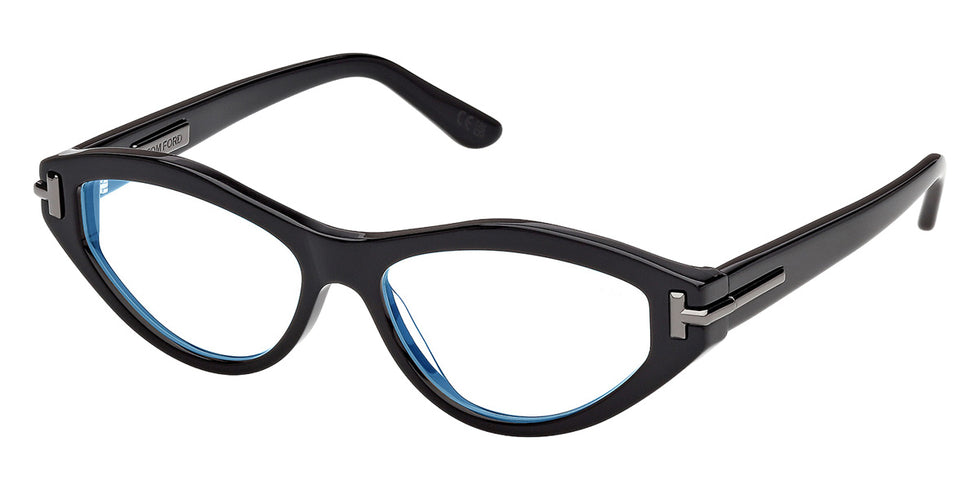 Tom Ford® TI5016-B Eyeglasses TI5016-B 005 54 - 005 - Shiny Black/Shiny Black
