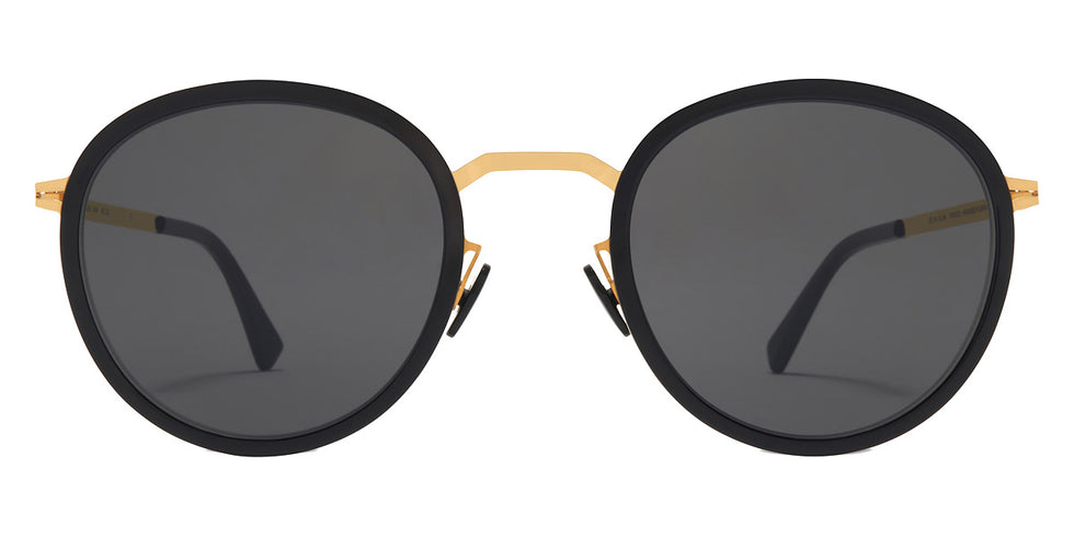 Mykita® TUVA MYK TUVA A15 Glossy Gold/Black / Dark Grey Solid 48 - A15 Glossy Gold/Black / Dark Grey Solid Sunglasses