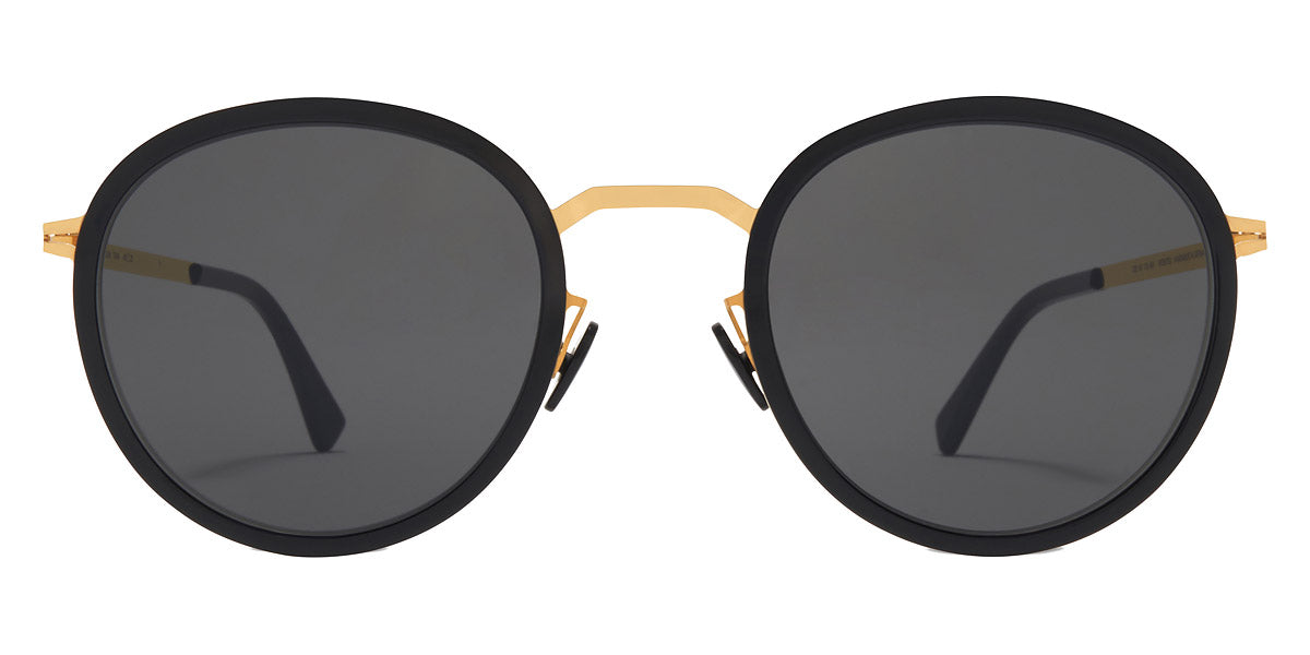 Mykita® TUVA MYK TUVA A15 Glossy Gold/Black / Dark Grey Solid 48 - A15 Glossy Gold/Black / Dark Grey Solid Sunglasses