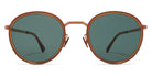 Mykita® TUVA MYK TUVA A40 Shiny Copper/Topaz / Dark Green Solid 48 - A40 Shiny Copper/Topaz / Dark Green Solid Sunglasses