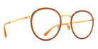 Mykita® TUVA MYK TUVA A56 Glossy Gold/Brown Dark Brown 48 - A56 Glossy Gold/Brown Dark Brown Eyeglasses