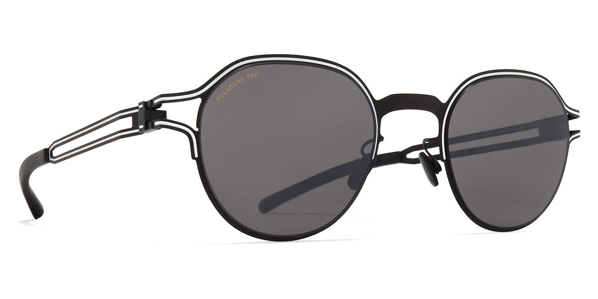 Mykita® VAASA MYK VAASA Black/White / Polarized Pro Hi-Con Grey 47 - Black/White / Polarized Pro Hi-Con Grey Sunglasses