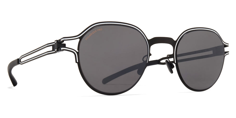 Mykita® VAASA MYK VAASA Black/White / Polarized Pro Hi-Con Grey 47 - Black/White / Polarized Pro Hi-Con Grey Sunglasses