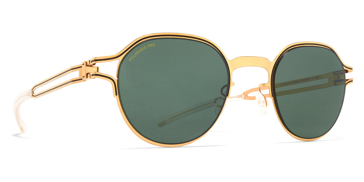 Mykita® VAASA MYK VAASA Gold/Black / Polarized Pro Green 15 47 - Gold/Black / Polarized Pro Green 15 Sunglasses