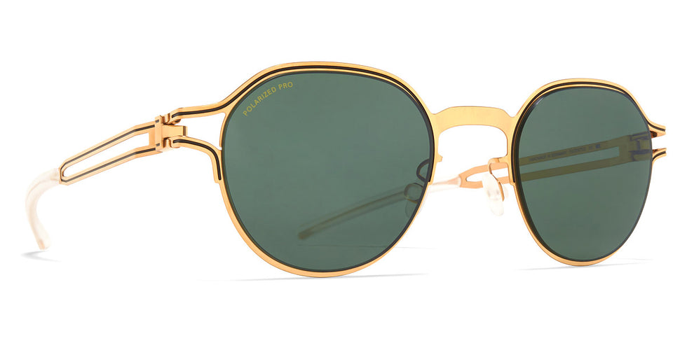 Mykita® VAASA MYK VAASA Gold/Black / Polarized Pro Green 15 47 - Gold/Black / Polarized Pro Green 15 Sunglasses