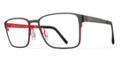 Blackfin® WORCESTER BLF WORCESTER 1284 55 - Gray/Red Eyeglasses