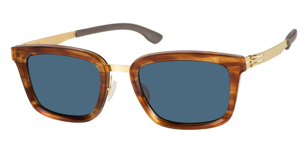 Ic! Berlin® Yutaka ICB Yutaka gla00000000000000345 57 - Matt-Gold-Amber-Brown Sunglasses