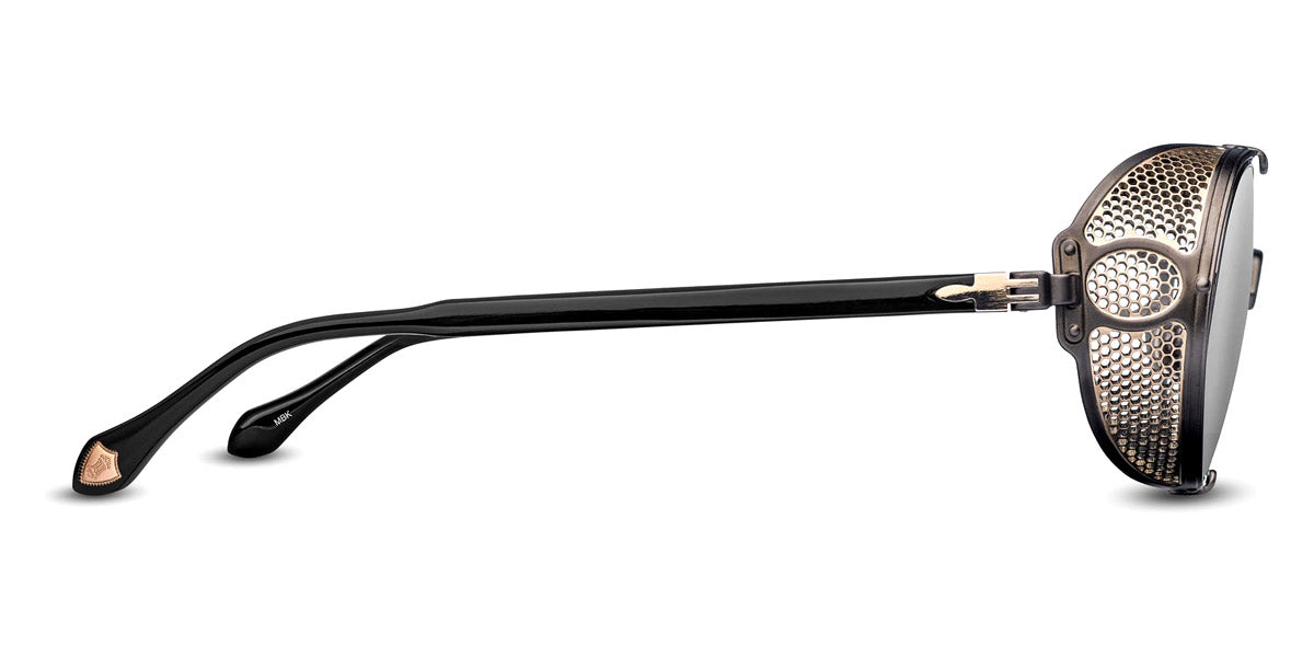 Matsuda® 10610H MTD 10610H Matte Black/Silver Mirror 51 - Matte Black / Silver Mirror Sunglasses