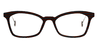 L.A.Eyeworks® PLUM  LA PLUM 955494M 51 - Orange Point with Brown Satin Eyeglasses