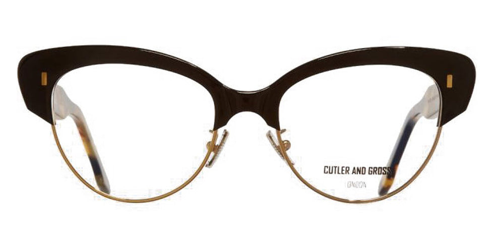 Cutler and Gross® 1351 CG OP 1351 BLACK TAXI ON CAMO 55 - Black Taxi on Camo Eyeglasses