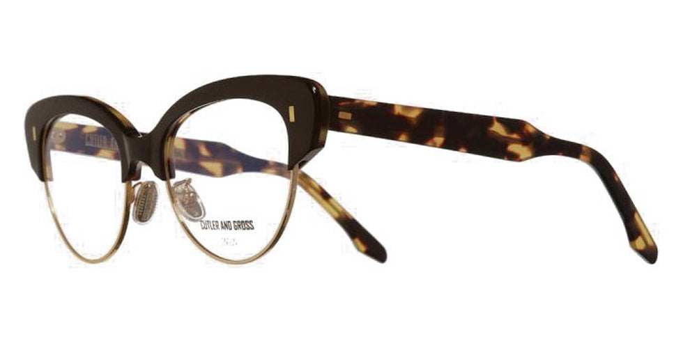 Cutler and Gross® 1351 CG1351 MEDIUM DARK TURTLE 55 - Medium Dark Turtle Eyeglasses