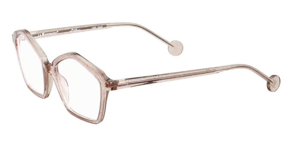 L.A.Eyeworks® WHIRLY BIRD  LA WHIRLY BIRD 244 52 - Sheer Glitter Eyeglasses