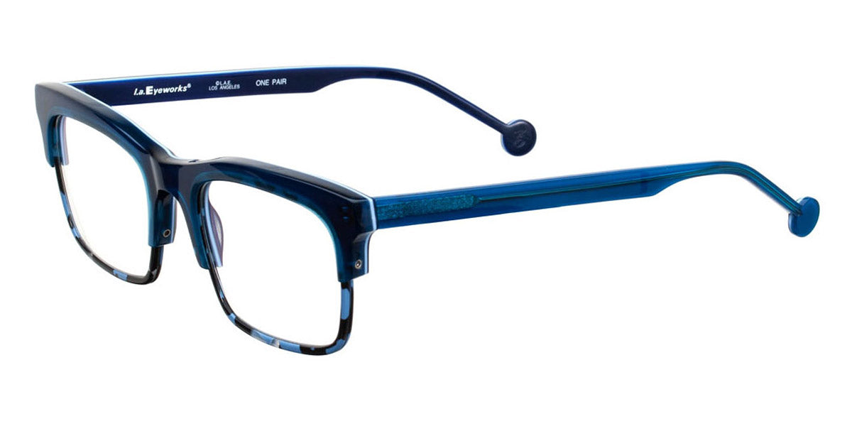L.A.Eyeworks® GHATS  LA GHATS 339340 53 - Wave and Blue Chip Eyeglasses