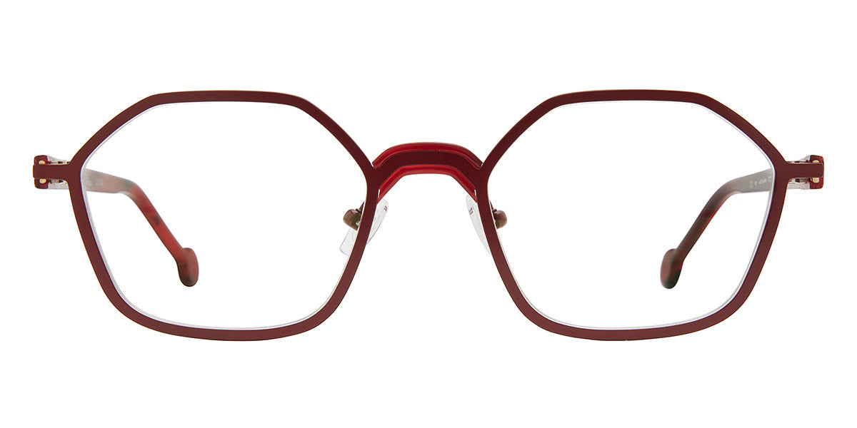 L.A.Eyeworks® WHELK  LA WHELK 542239 51 - Dark Red Matte with Arctic Char Eyeglasses