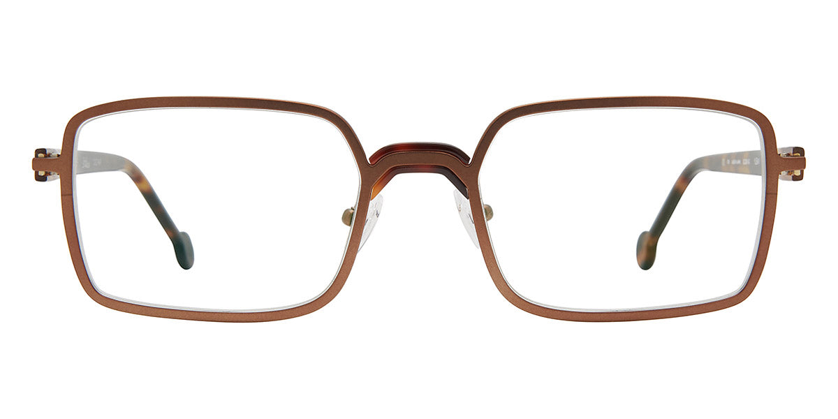 L.A.Eyeworks® YUBAN LA YUBAN 490274 53 - Brown Matte with Goat Eyeglasses