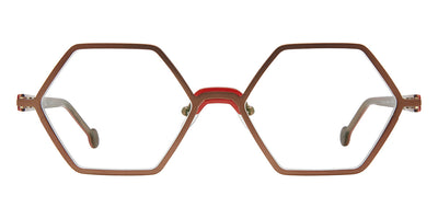 L.A.Eyeworks® POMFRET  LA POMFRET 467M644 53 - Brown Matte with Flambe Eyeglasses