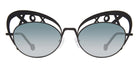 L.A.Eyeworks® XOX LA XOX 820 58 - Black with Temple Tips Sunglasses
