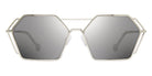 L.A.Eyeworks® GASPARI  LA GASPARI 822 61 - Silver with Green Temple Tips Sunglasses