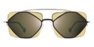 L.A.Eyeworks® COTATI  LA COTATI 821822 61 - Black On Silver with Teal Temple Tips Sunglasses