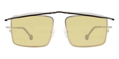 L.A.Eyeworks® COTATI  LA COTATI 821822 61 - Black On Silver with Teal Temple Tips Sunglasses