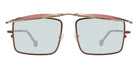 L.A.Eyeworks® COTATI  LA COTATI 820823 61 - Gold On Brown with Orange Temple Tips Sunglasses