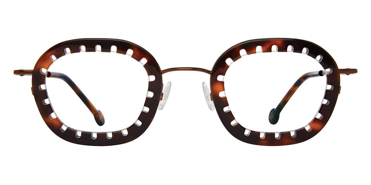 L.A.Eyeworks® TULLY  LA TULLY 1026467 43 - Tennessee Tortoise with Brown Matte Eyeglasses