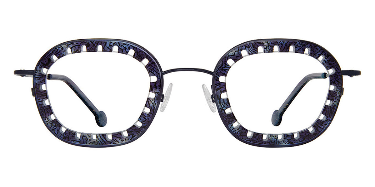 L.A.Eyeworks® TULLY  LA TULLY 1034490 43 - Sky Twinkle with Tonka Blue Eyeglasses