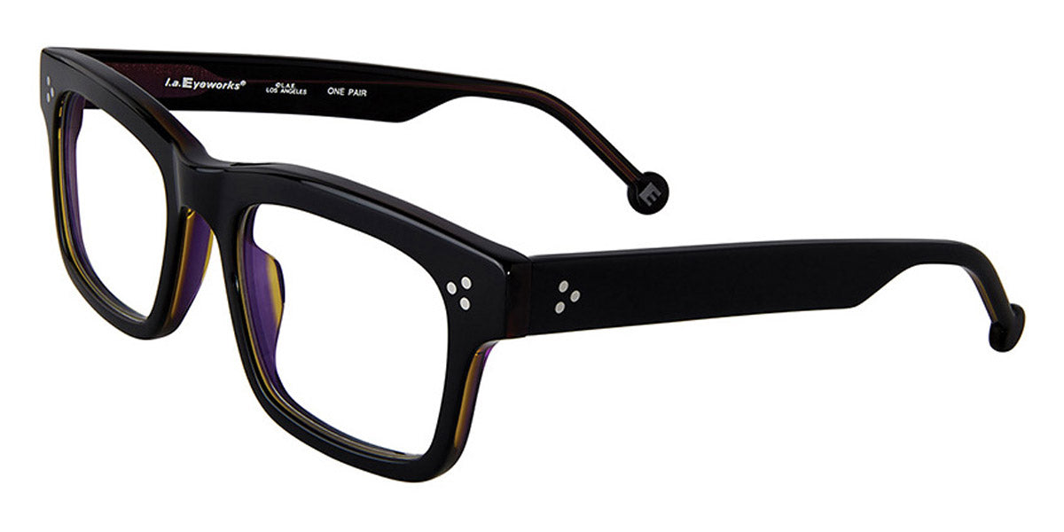 L.A.Eyeworks® WALLY  LA WALLY 1025 53 - Pitch Black Eyeglasses