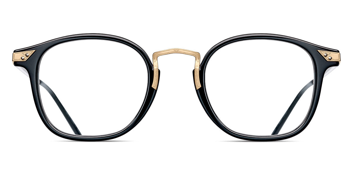 Matsuda® 2808H MTD 2808H Black/Brushed Gold 45 - Black / Brushed Gold Eyeglasses