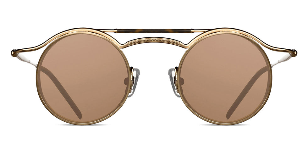 Matsuda® 2903H MTD 2903H Matte Gold/Matte Black/Brown 43 - Matte Gold/Matte Black / Brown Sunglasses