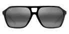 Maui Jim® Wedges 880-02 - Black Gloss with Crystal interior / Neutral Grey Sunglasses