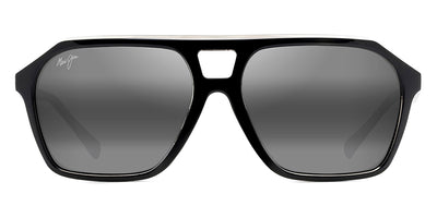 Maui Jim® Wedges 880-02 - Black Gloss with Crystal interior / Neutral Grey Sunglasses
