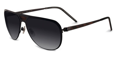 Sama® LA JOLLA SAM Flat Black/Ebony Wood 60 - Flat Black/Ebony Wood Sunglasses