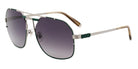 Sama® NO T & D SAM Brushed Silver Green 61 - Brushed Silver Green Sunglasses