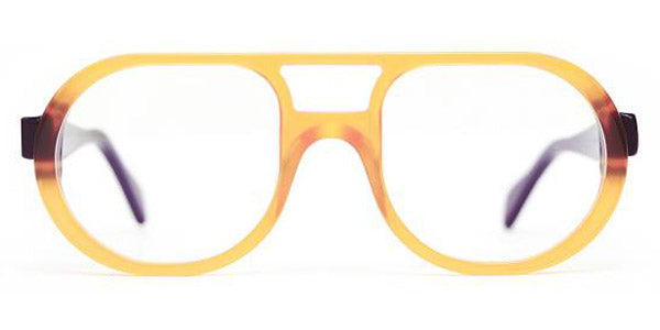 Henau® Ado H ADO 0H11 49 - Transparant Orange/Black 0H11 Eyeglasses