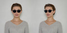 SALT.® ANDY SAL ANDY 004 51 - Black/Polarized CR39 Glass Brown Solid Lens Sunglasses