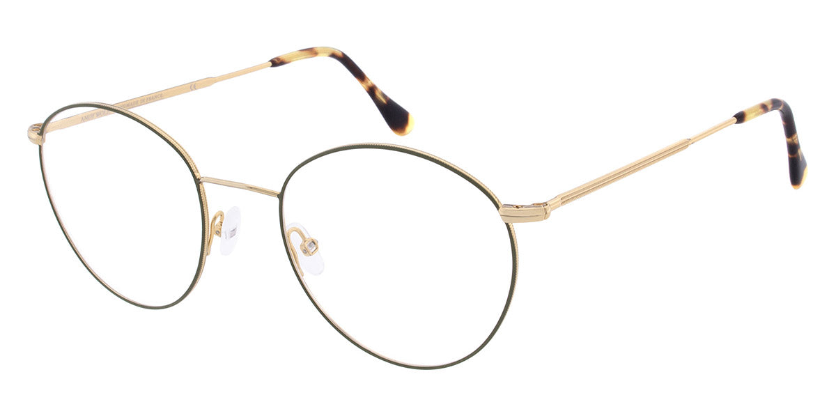Andy Wolf® 4734 ANW 4734 V 50 - Gold/Green V Eyeglasses