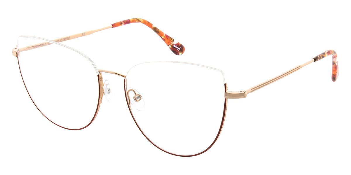 Andy Wolf® 4755 ANW 4755 E 54 - Rosegold/Red E Eyeglasses