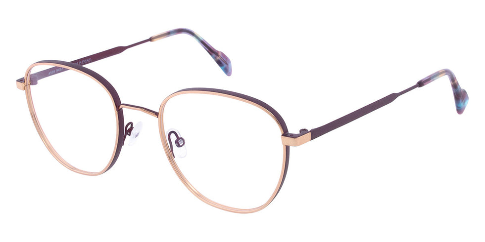Andy Wolf® 4759 ANW 4759 K 51 - Rosegold/Violet K Eyeglasses