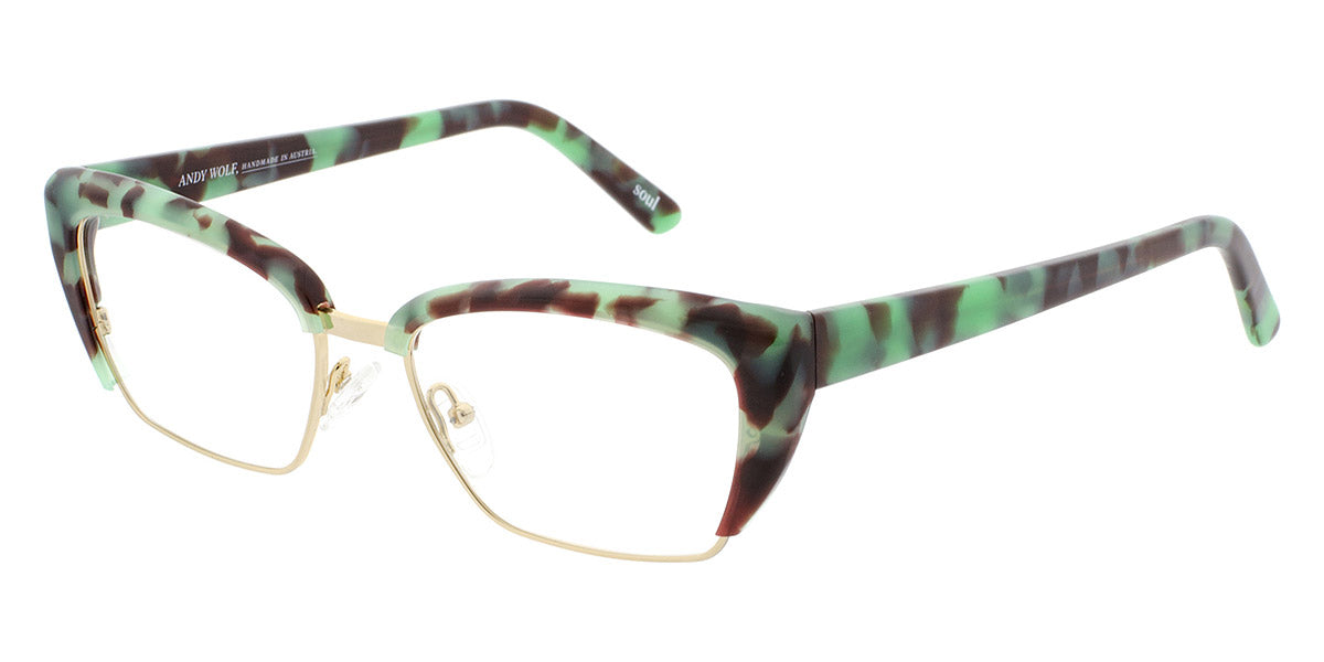 Andy Wolf® 5027 ANW 5027 G 53 - Green/Graygold G Eyeglasses