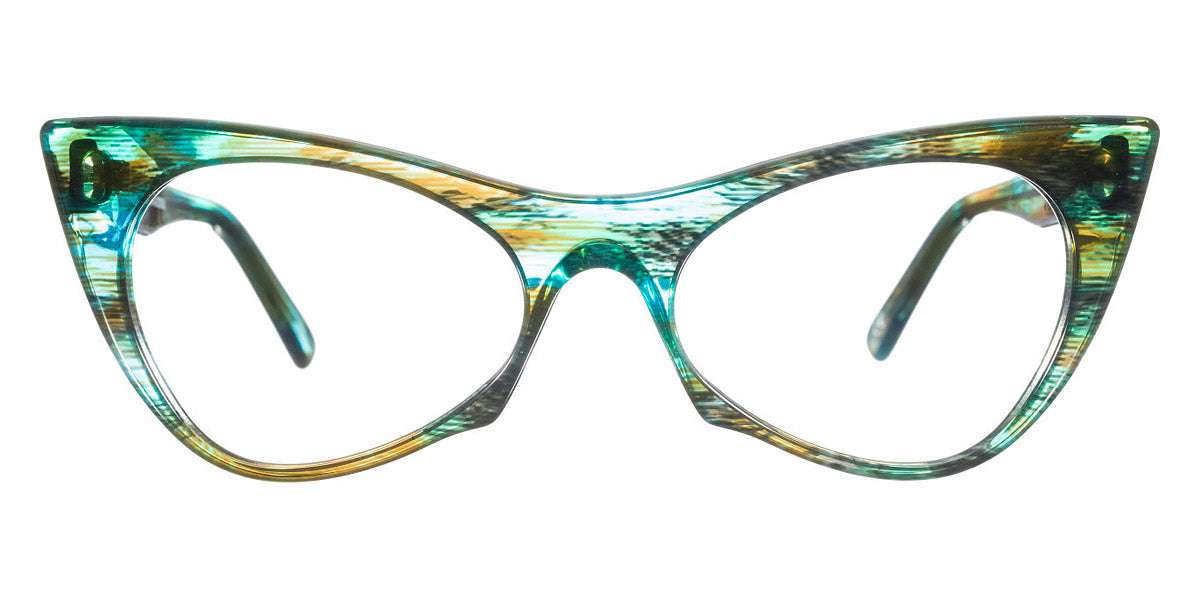 Andy Wolf® 5028 ANW 5028 G 53 - Green/Brown G Eyeglasses