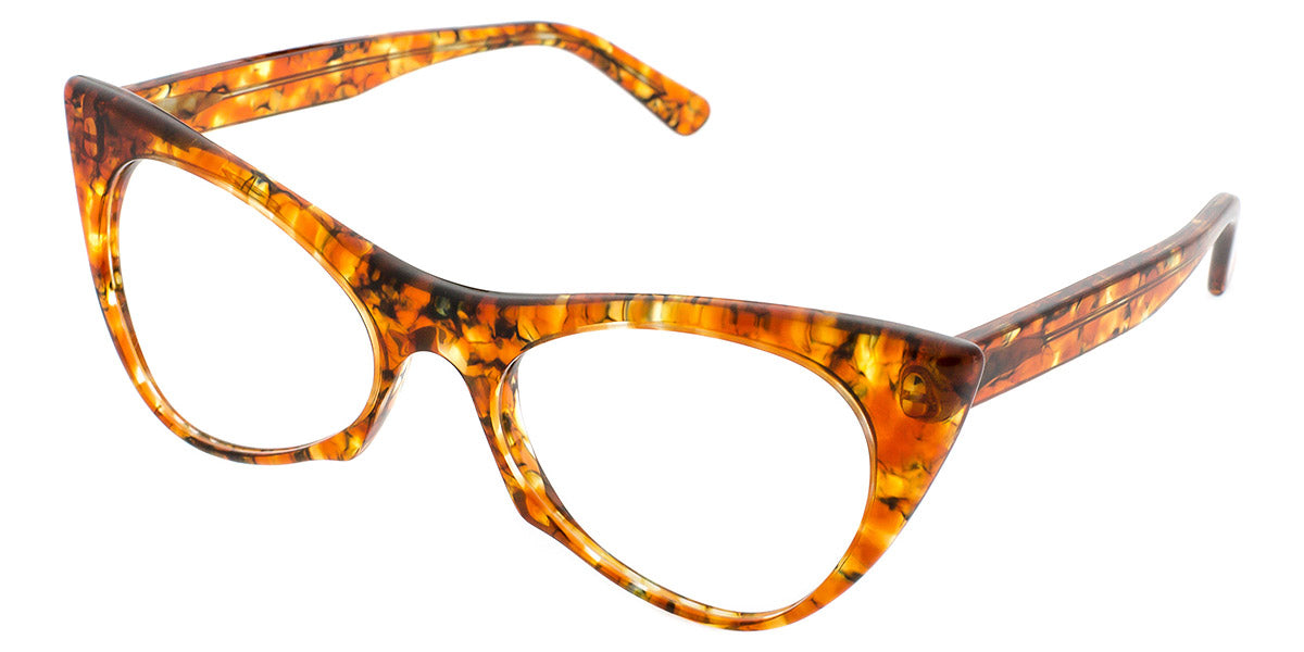 Andy Wolf® 5028 ANW 5028 P 53 - Brown/Yellow P Eyeglasses
