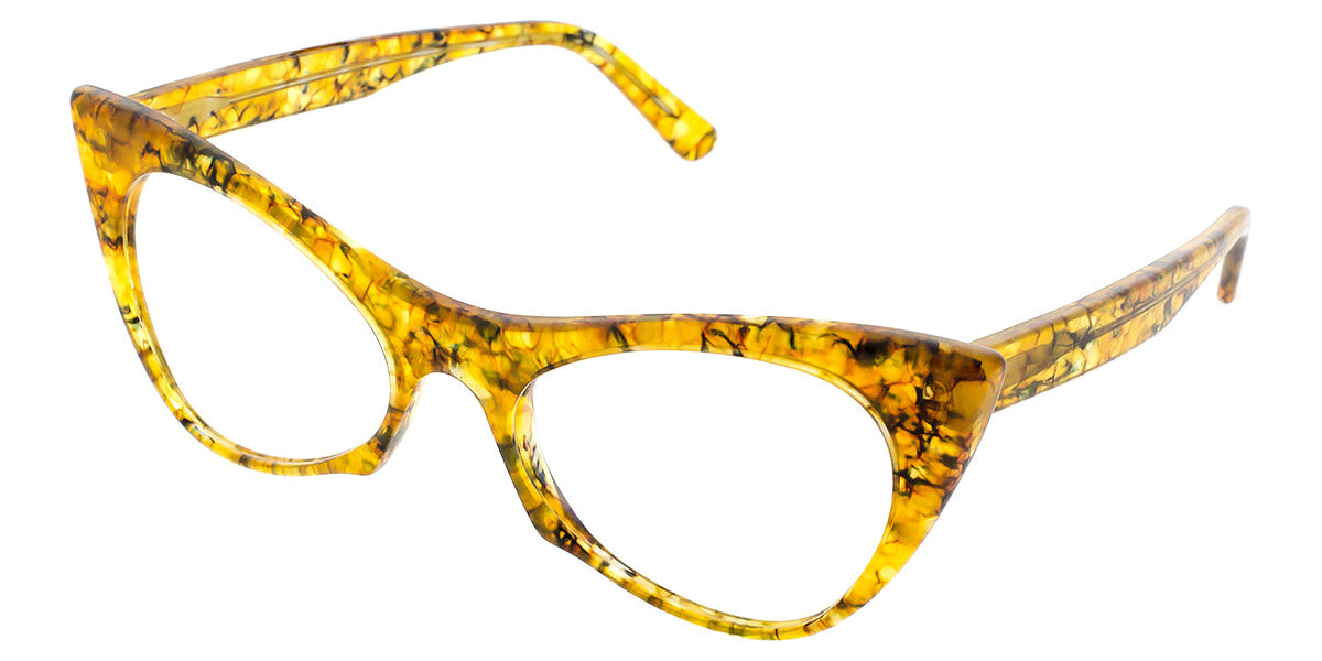 Andy Wolf® 5028 ANW 5028 Q 53 - Yellow/Black Q Eyeglasses
