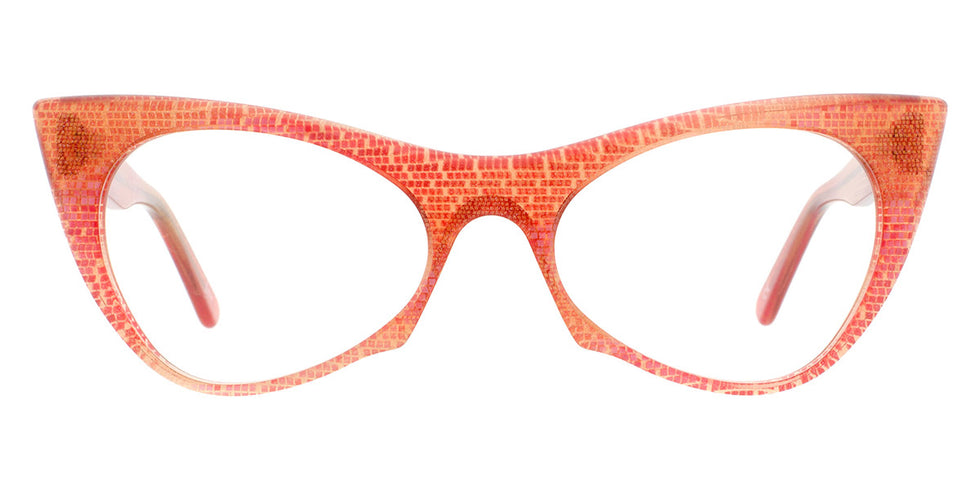 Andy Wolf® 5028 ANW 5028 X 53 - Red/Orange X Eyeglasses