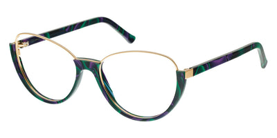 Andy Wolf® 5042 ANW 5042 D 54 - Green/Gold D Eyeglasses
