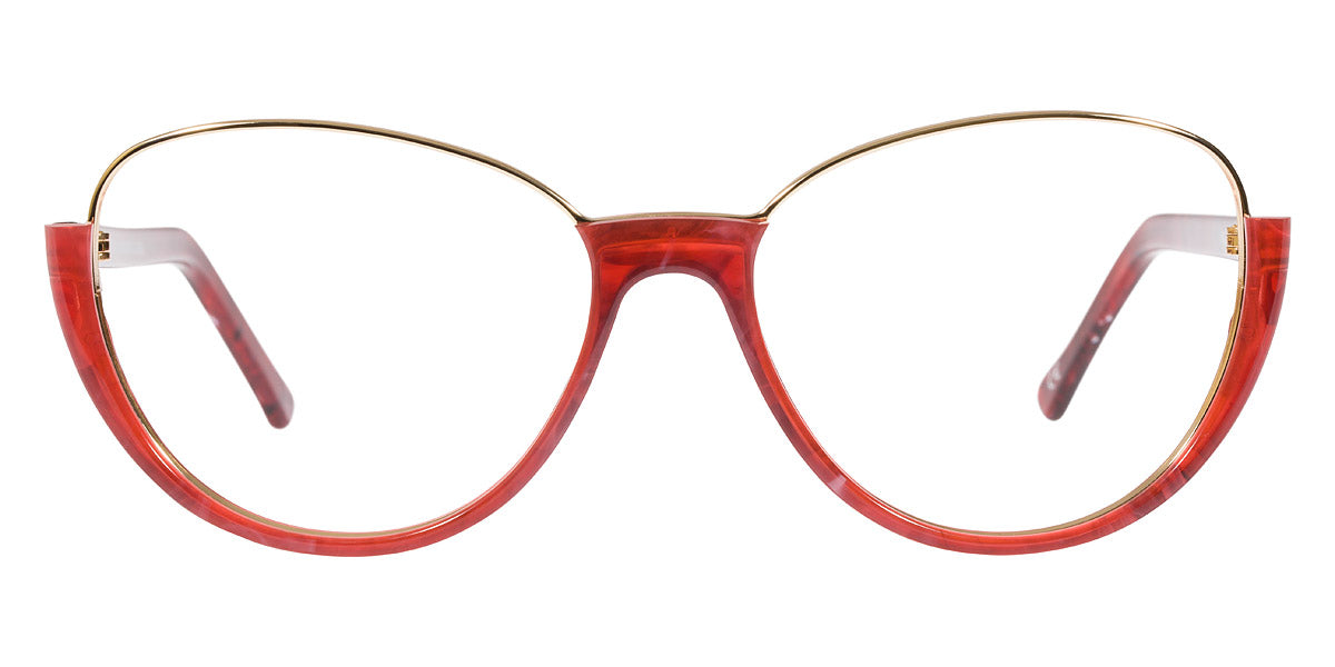 Andy Wolf® 5042 ANW 5042 J 54 - Red/Gold J Eyeglasses