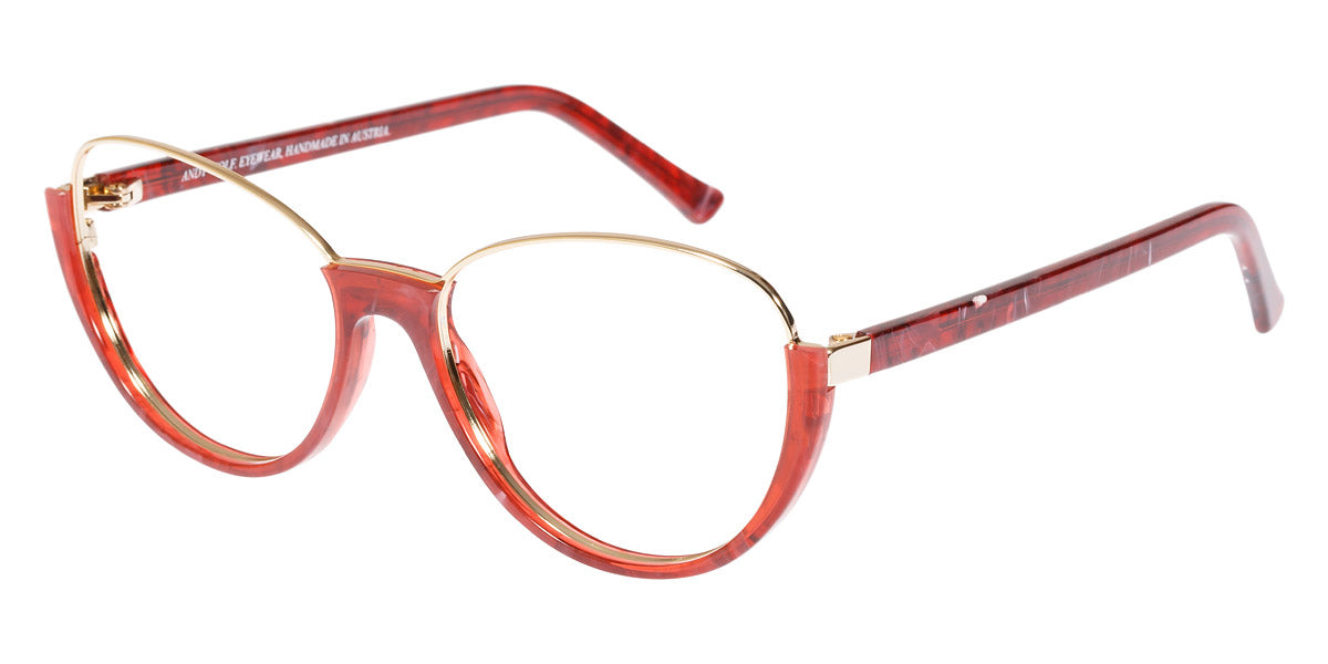 Andy Wolf® 5042 ANW 5042 J 54 - Red/Gold J Eyeglasses