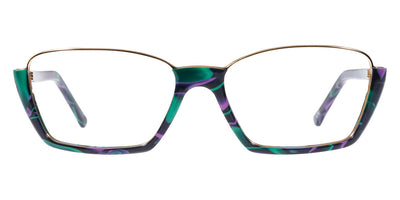 Andy Wolf® 5043 ANW 5043 C 53 - Green/Graygold C Eyeglasses